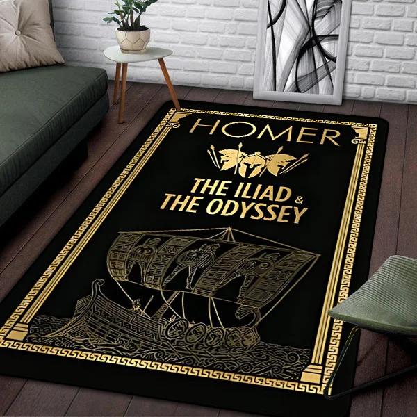 Ancient Greek Homeric Mythology THE ODYSSEY Printed Carpet for Living Room Sofa Bedroom Bedside Mat Bathroom Decoration
