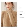Women's Thickened Cashmere Knit Sweater: Vertical Stripes, Long Sleeves, Solid Color Pullover - Perfect for Layering