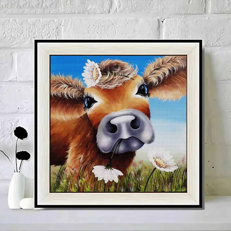 New Arrival 5D DIY Full Circle Diamond Painting "Ox" Embroidery Cross Stitch Home Decor Gift