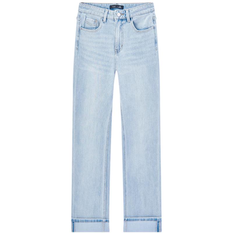 EICHITOO Women s Four-Way Stretch Washed Slim Straight Jeans 26