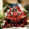 Arsenal F.C Pattern Blanket for Home Decoration, Bed, Sofa, Car Travel, Camping, Suitable for All Seasons, Birthday Christmas Gift