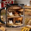 Geschenk für Hofbesitzer Personalisierte Keramiktasse mit Namen Gravierte Tasse