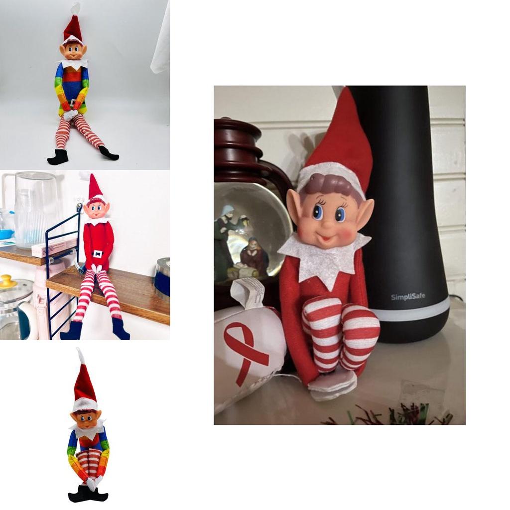 Adorable Poupée Elfe de Noël Peluche Jouet Pour Décorations Festives de Maison Et Cadeaux