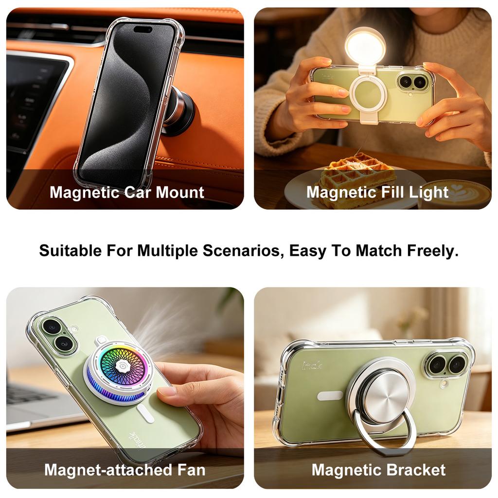 For Moto Edge 5G 2026 Phone Case IMAK Shock-resistant Soft Magnetic Case