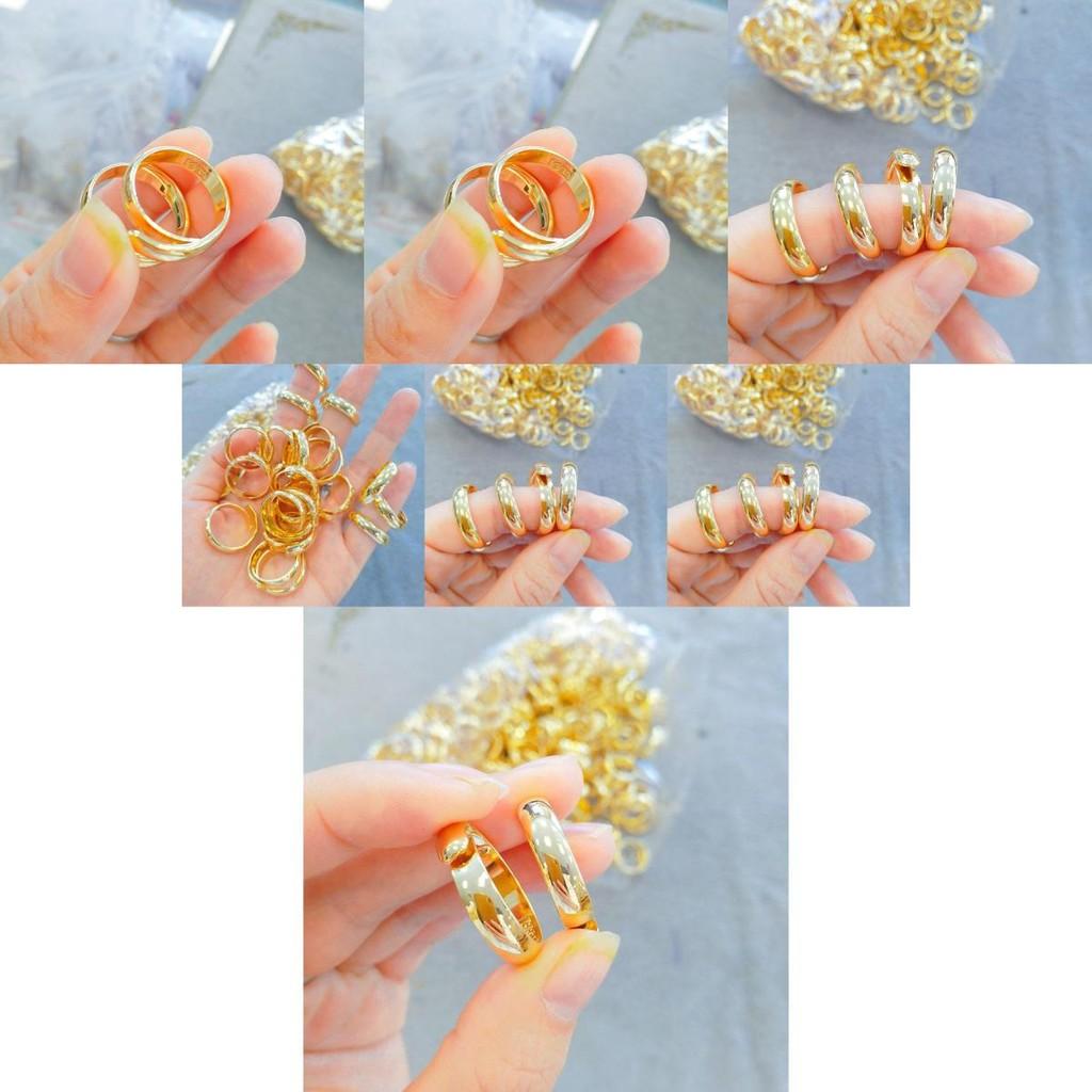 Stylish Geometric Shape Vietnamese Sand Gold Couple Ring Ideal For Weddings And Special Gifts