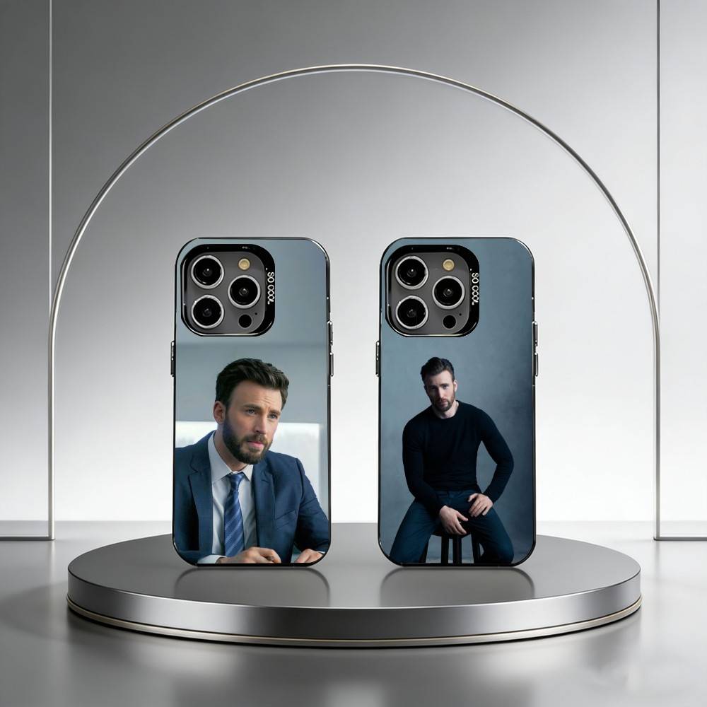Chris Evans (1) Phone Case For iPhone 17,16,15,14,13,12,11 Plus,Pro Max,XS,Colorful Silver Phone case Funda Cover