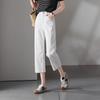 SOFSIL Women's High-Waisted White Straight-Leg Denim Jeans