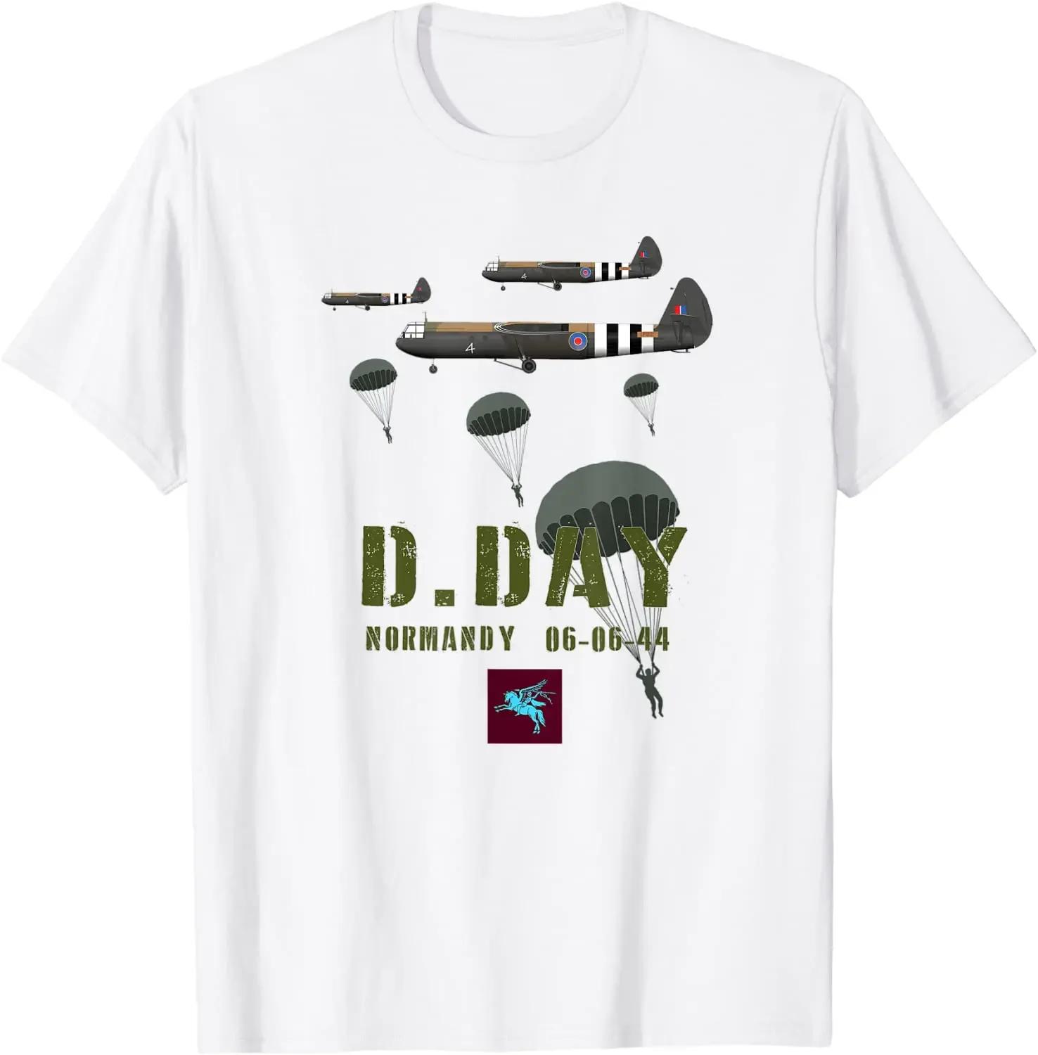 

streetwear fashion vintage 6th Airborne Division DDay Normandy WW2 Men TShirt Short Sleeve Casual Cotton ONeck Summer Tees S