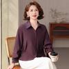Spring 2026 Elegant Plus Size Shirt for Middle-Aged & Elderly Women - Loose, Fashionable, Versatile, and Lightweight Top