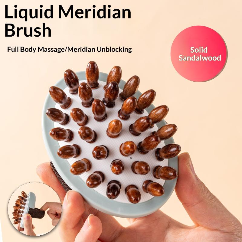 1Pcs Meridian Massage Brush Soft Manual Full Body Gua Sha Massager Head Abdomen Leg Body Relaxation Home Use Anti-Fatigue