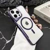 Luxury Matte Plating Bumper for iPhone 15 14 Plus 13 12 11 Pro Max For Magsafe Wireless Charging Magnetic Clear Soft Cover