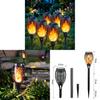 Solar Flame Torch Light With 12 Led For Garden And Patio Outdoor Decor