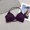and American Hanging Neck Thin Drawstring DFY Sports Underwear Beauty Back Women Can Be Worn outside Comfortable Large Backless Breathable Fitness Bra