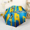 Cristiano Ronaldo Personalized Text Umbrella Compact Travel Automatic Umbrella Compact 8-Rib Lightweight Lightweight Travel Essential Fashionable