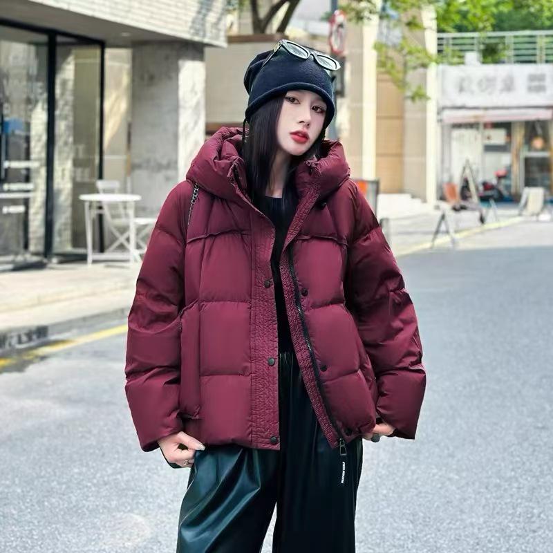 3D Pocket Winter Down Jacket: New Korean-Style, White Duck Down, for Petite Figures - Versatile Cold-Protection Wear