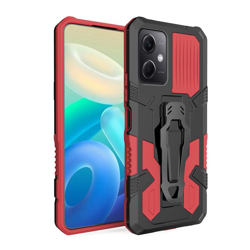 Applicable To Xiaomi Redmi note12Pro Mecha Warrior Mobile Phone Case Redmi Note11 Bracket Note10 Set