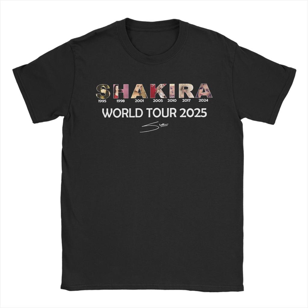 Shakira Albums LAS MUJERES ya no lloran  Tee Shirt for Men Women Graphic Printing T Shirts Tour 2025 Cotton Clothing