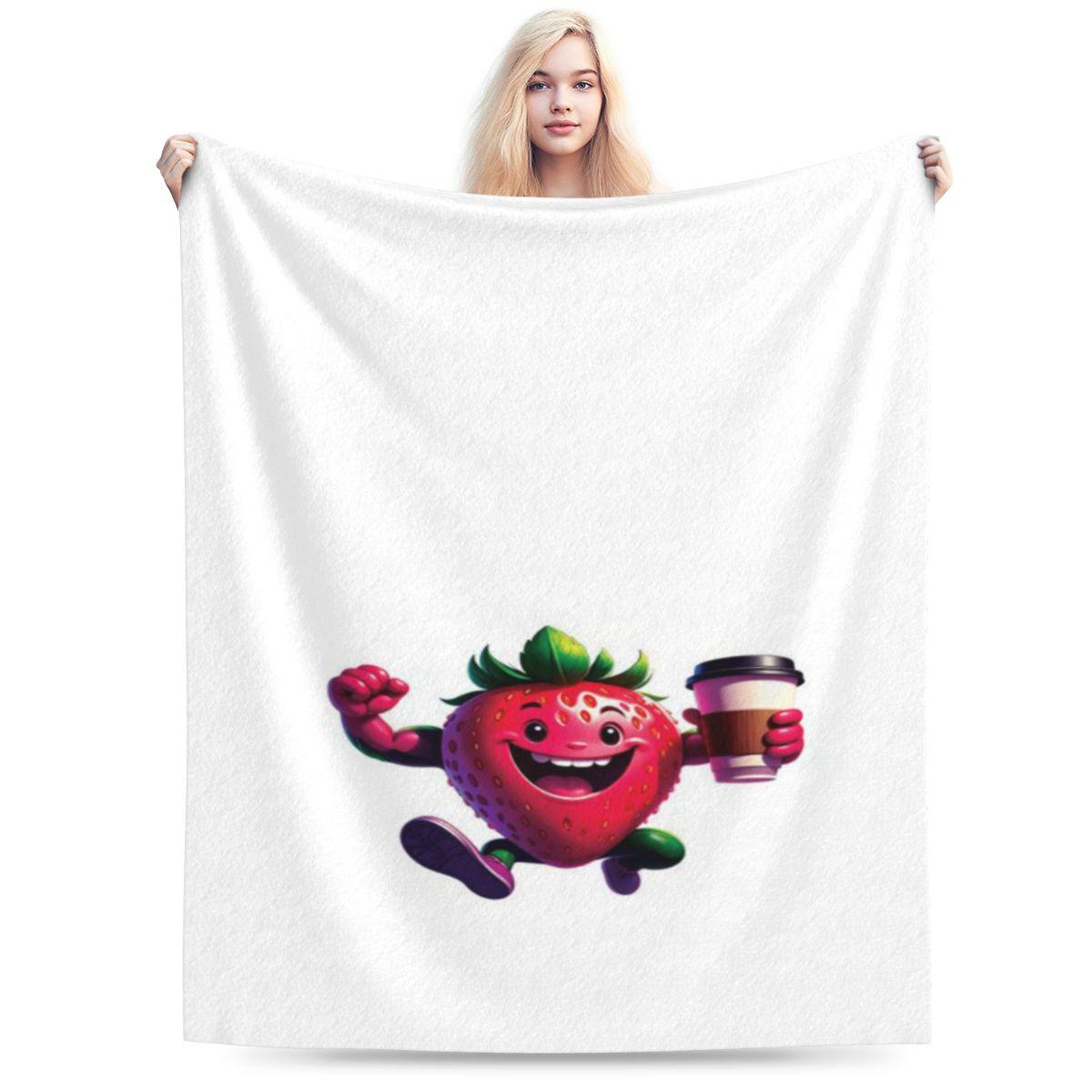 

Strawberry Coffee Power Custom Soft Decorate Home An UltraSoft Micro Fleece Blanket 75x100cm 30x40in