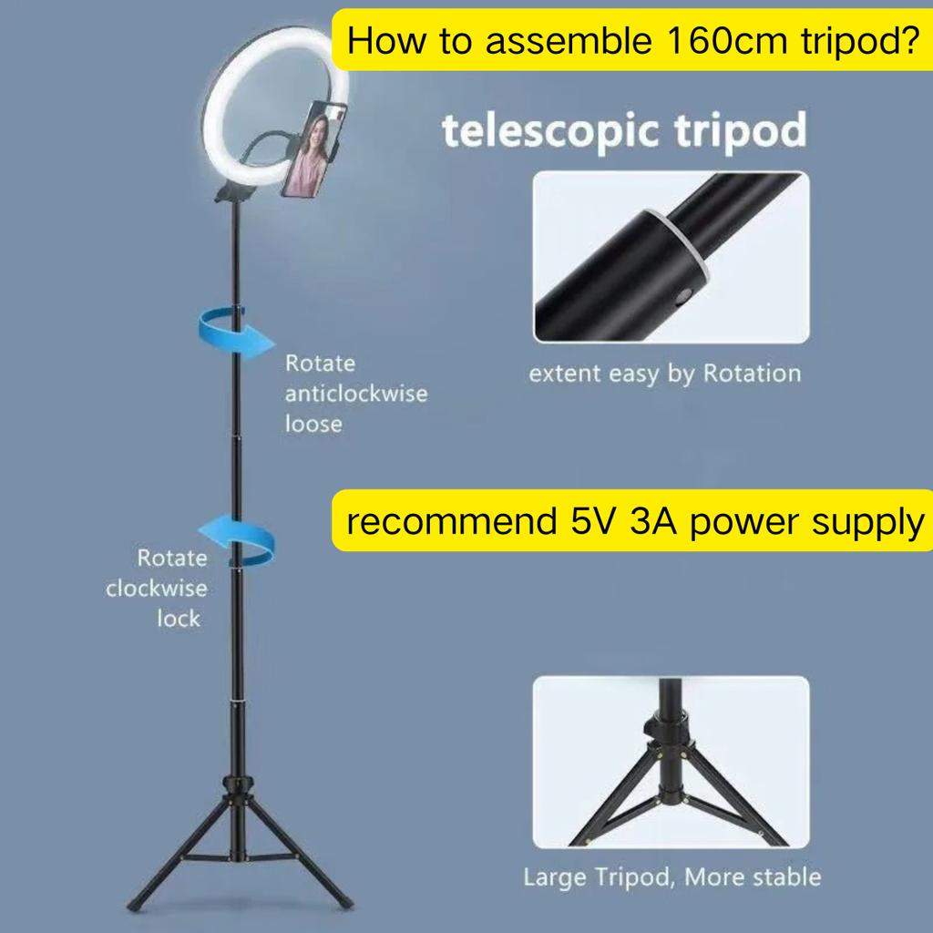 Xiaomi Youtube Shooting Vlog Selfie Circular Photo Ring Light Led Photographic Video Camera Lamp Studio Lighting Phone Holder