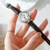 OLEVS Luxury Original Woman Round Watch Brown Small Leather Strap 3ATM Waterproof Date Elegant Quartz Ladies Wristwatch
