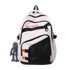 Men Travel Backpack Women Color Block Backpack Junior High School Student Schoolbag