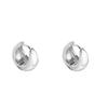 Korean Style Simple Brushed Hoop Earrings for Women - Elegant and Versatile Design