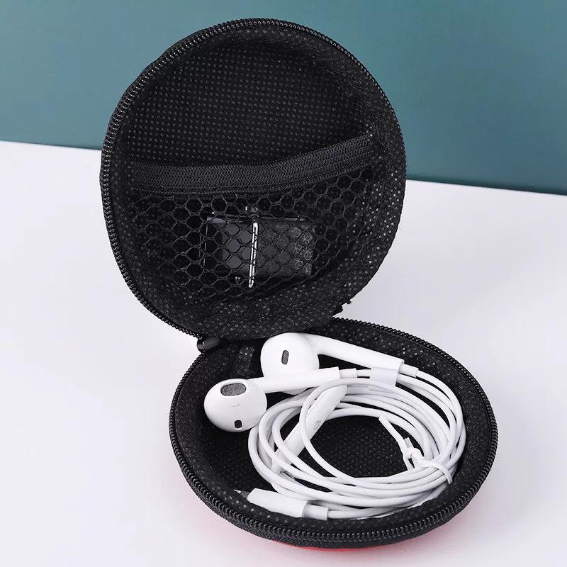 Wired Earphone & Charger Storage EVA Bag with Zipper