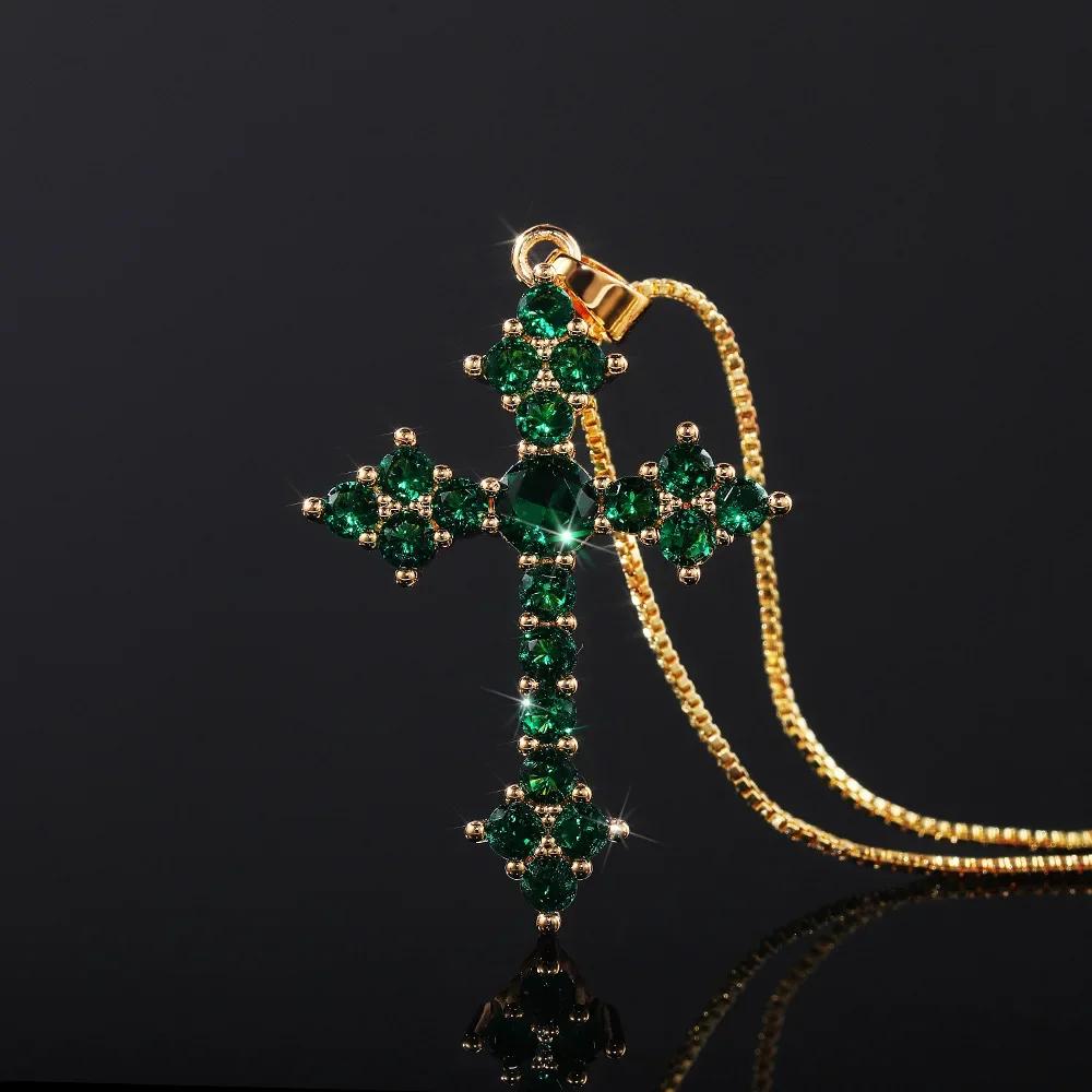 Fashion Girls Pendant Necklace Bright Green Crystal Stone Wedding Anniversary Statement Jewelry For Women  Wholesale