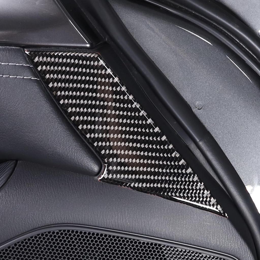 Hcilloend Carbon Fiber Door Trim Panels for New Mazda Roadster RF ND Series Easy Decorative Interior Custom Set of 2 Fiber (2016-2024), Installation,