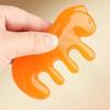 1 Pcs Big Teeth Head Acupoint 4-Tooth Meridian Blood Massage Comb Resin Large-Tooth Head Massage Tool 4-Paw Horse Shape Comb