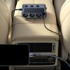 128W Car ChargerAdapter 3 Socket Splitter Charge 4 USB Ports Voltage Display with Independent Switches for Phone Tablet