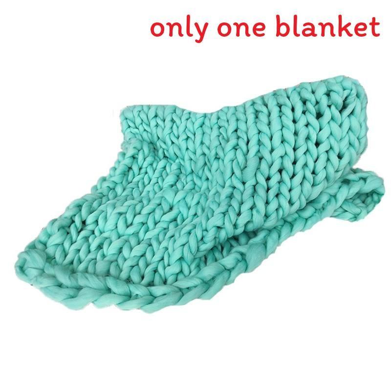 Bearaby Weaving Ultra Coarse Blanket With Solid Color Design For Household Daily