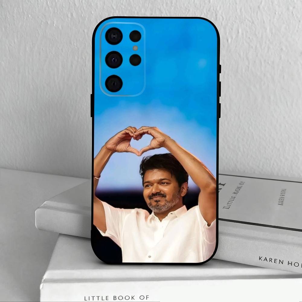 

T-ThalaPathy Actor V-Vijay-Y Phone Case For Samsung S25,S24,S21,S22,S23,S30,Ultra,S20,Plus,Others Soft Black Case Samsung S24Plus