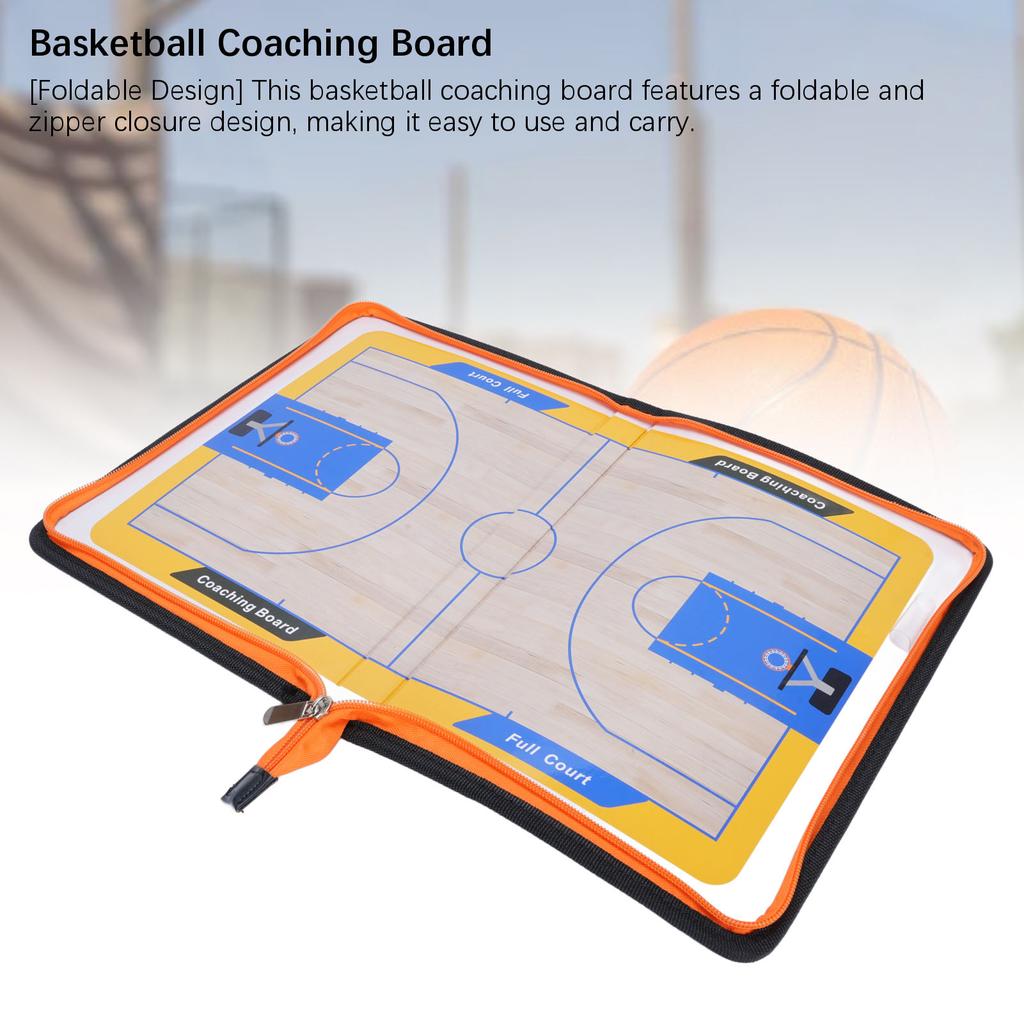 Basketbalová trenérská tabule Skládací Zapínání na zip Magnetická basketbalová podložka pro trénink zápasů