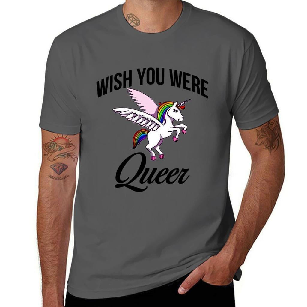 Wish Queer Were You TShirt Lightweight Sport Basic TShirt