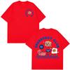 Men's and women's fashionable loose cartoon breakfast club fun cotton T-shirt