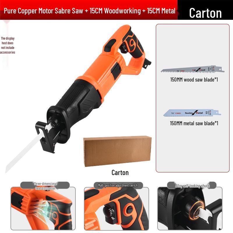 Versatile Handheld Reciprocating Saw for Woodworking, Frozen Meat, and Bone Cutting