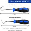 2 PCS Hose Removal Hook Set, 8 Inch Gasket Hook & Pick Tool Vehicle Radiator Hose Remover, Mini Pick Hooks Puller Remover for Hoses O-Rings Gaskets,