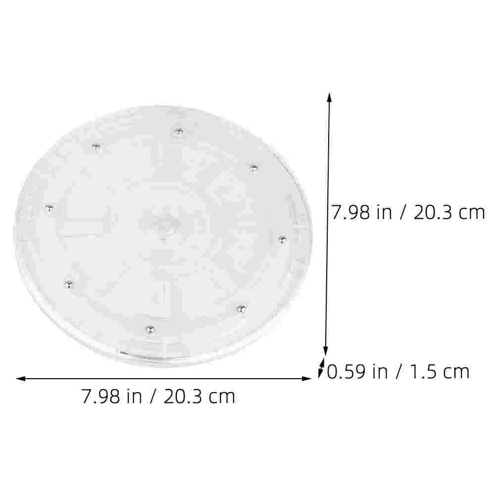 2 stücke Rotierenden Lagerung Tablett Plattenspieler Für Küche Arbeitsplatte Plattenspieler Transparent Kleine Runde Plattenspieler