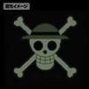 COSPA ONE PIECE Straw Hat Skull Size L Glow-in-the-Dark T-Shirt, SUMI,