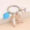 Keychain Set Men And Women Are Suitable For Quirky Style Nurse Doctor Mask Syringe Multi Color Pendant Accessories
