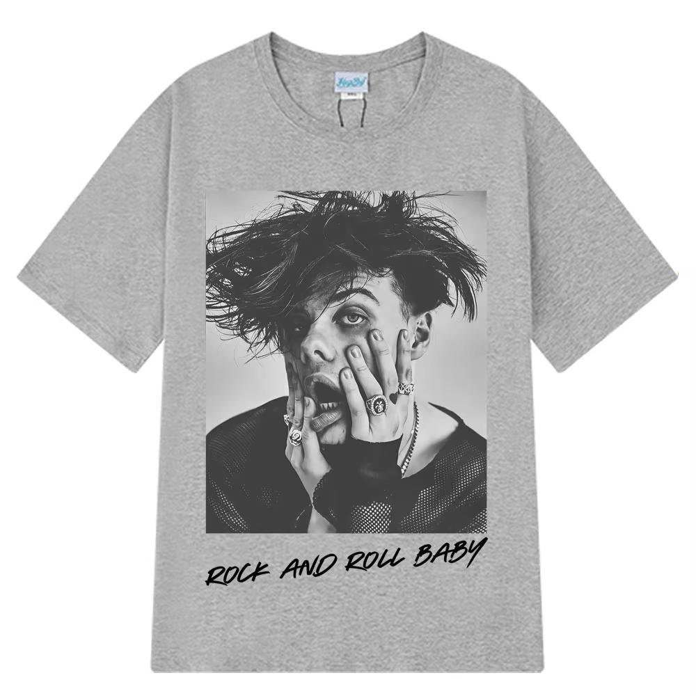 Yungblud Tour 2026 New Idols Album T-Shirt Unisex Damen Komfort Punk Rock T-Shirts Fan Geschenk Kurzarm Baumwolle HipHop T-Shirts