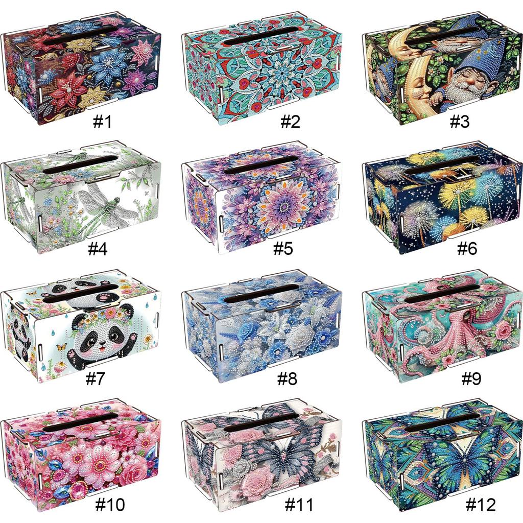 DIY Diamond Painting Napkin Holder Kit Diamond Napkin Holder Set Diamond Art Paper Towel Holder for Home & Office Decor
