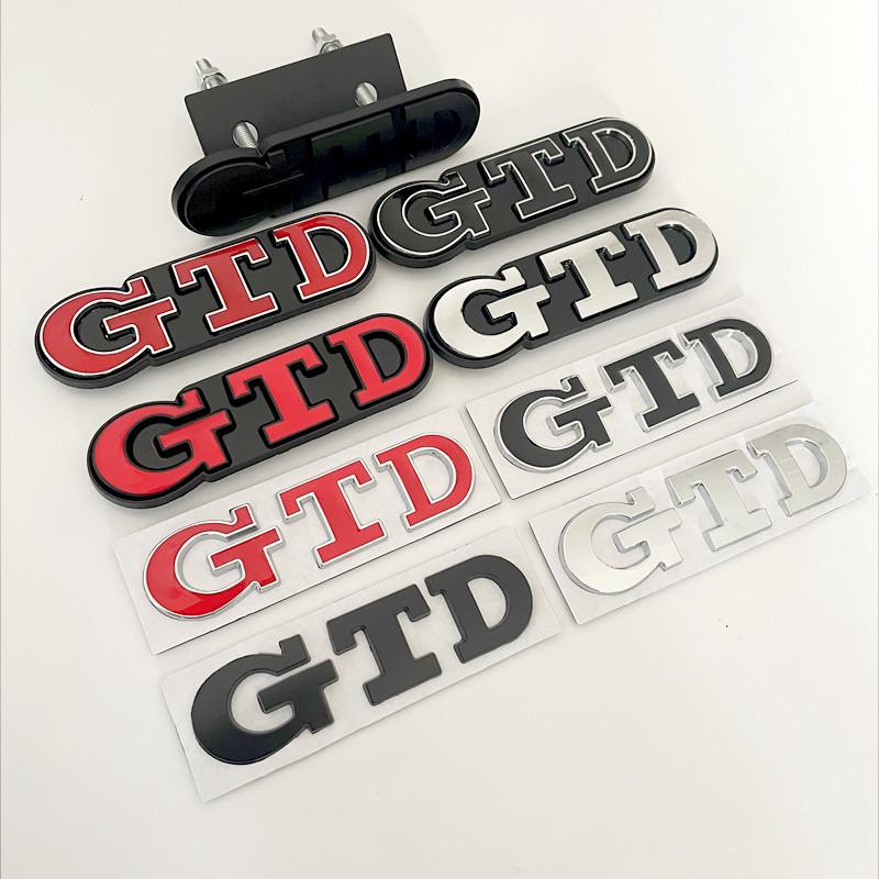 3D Metal Front Grille GTD Logo Emblem Rear Trunk Badge Stickers For Volkswagen VW Golf 2 4 5 6 7 R MK2 MK3 MK4 Car Accessories BA5