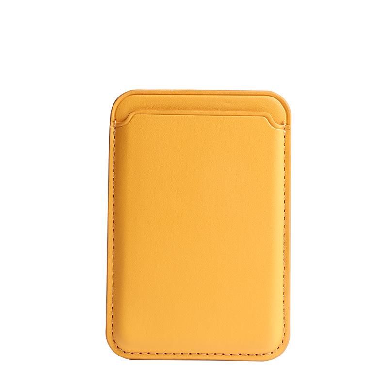 Compatible with Apple 15 MagSafe: Strong Magnetic Leather Card Holder for iPhone 12/13/14 Pro