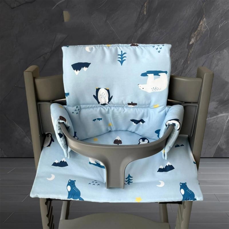 Breathable Cotton Infant Seat Cushion & Back Support Pad Set for Secure Nonslip Fit and Ergonomic Support Cushion