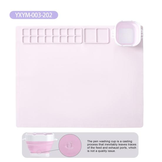 Silicone Craft Mat with Collapsible Non-Stick Portable Surface Easy Maintenance Cup DIY Folding Painting