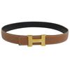 Great HERMES belt Margiela period Mini Constance H Black brown leather Women Used
