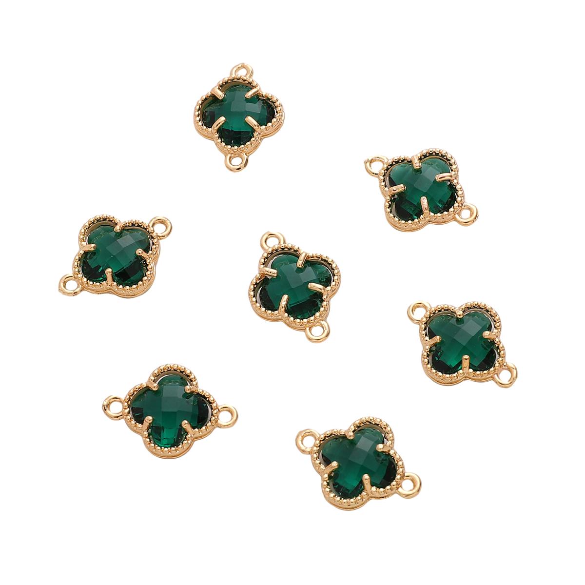 

Медный кулон со стразами и цирконием, обернутый в траву, двойной подвесной шарм для самостоятельного изготовления ювелирных изделий, аксессуаров для рукоделия 12x17mm