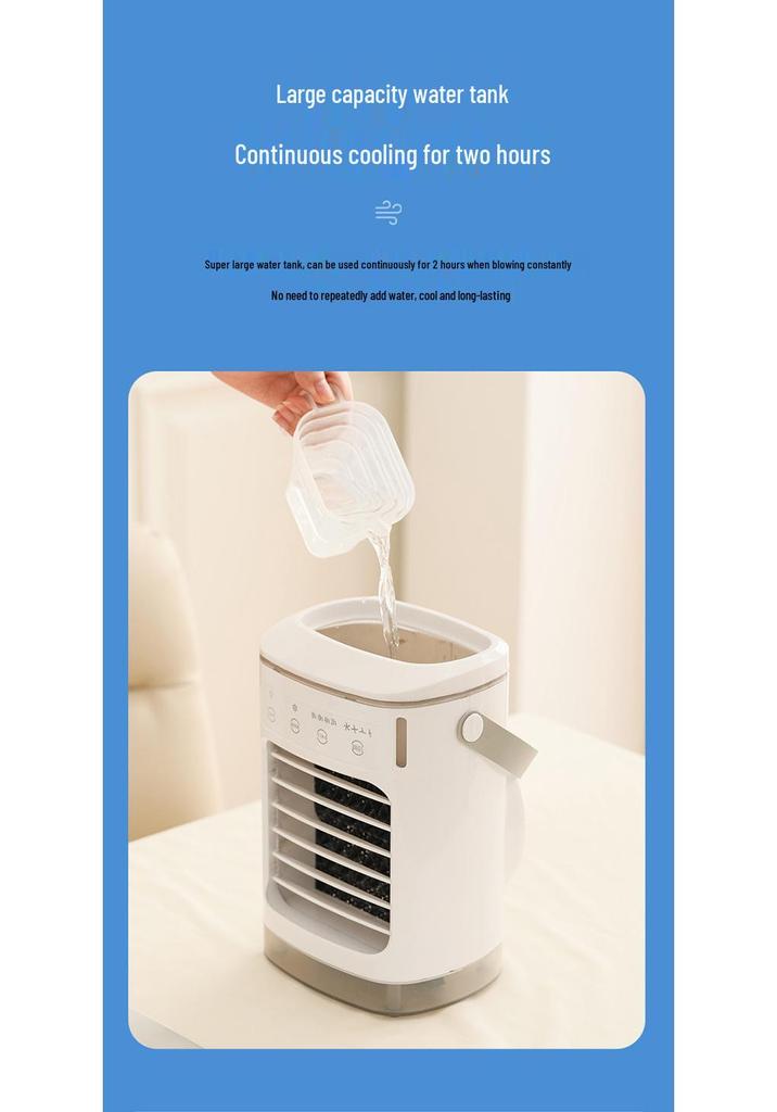 Portable USB Mini Air Conditioner Fan with Water Cooling and Spray